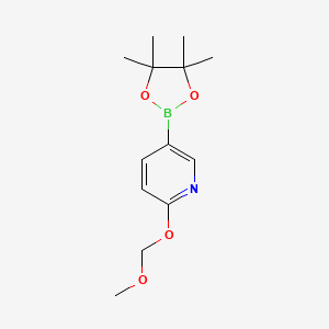 molecular formula C13H20BNO4 B8136638 2-(Methoxymethoxy)-5-(4,4,5,5-tetramethyl-1,3,2-dioxaborolan-2-YL)pyridine 