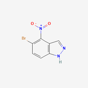 molecular formula C7H4BrN3O2 B8136644 5-bromo-4-nitro-1H-indazole 