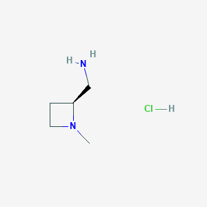 molecular formula C5H13ClN2 B8136645 (S)-(1-Methylazetidin-2-yl)methanamine hydrochloride 