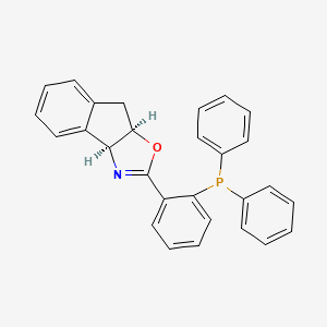 molecular formula C28H22NOP B8136656 (3AS,8aR)-2-(2-二苯基膦苯基)-3a,8a-二氢茚满[1,2-d]恶唑 