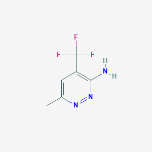 molecular formula C6H6F3N3 B8136671 6-Methyl-4-(trifluoromethyl)pyridazin-3-amine 