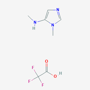 molecular formula C7H10F3N3O2 B8136682 N,1-Dimethyl-1H-imidazol-5-amine 2,2,2-trifluoroacetate 