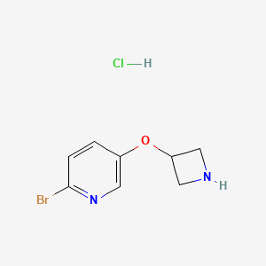 molecular formula C8H10BrClN2O B8136685 5-(Azetidin-3-yloxy)-2-bromopyridine hydrochloride 