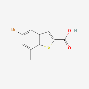molecular formula C10H7BrO2S B8136722 5-Bromo-7-methylbenzo[b]thiophene-2-carboxylic acid 
