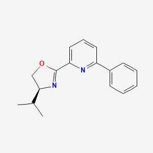 molecular formula C17H18N2O B8136740 (S)-4-异丙基-2-(6-苯基吡啶-2-基)-4,5-二氢恶唑 