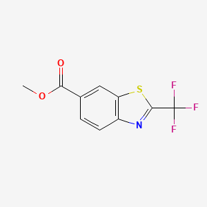 molecular formula C10H6F3NO2S B8136741 Methyl 2-(trifluoromethyl)benzo[d]thiazole-6-carboxylate 
