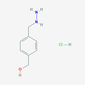molecular formula C8H13ClN2O B8136766 (4-(Hydrazinylmethyl)phenyl)methanol hydrochloride 