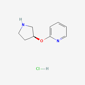 molecular formula C9H13ClN2O B8136777 (S)-2-(pyrrolidin-3-yloxy)pyridine hydrochloride 