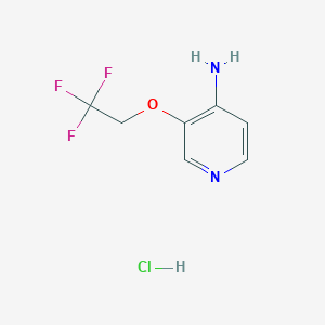 molecular formula C7H8ClF3N2O B8136783 3-(2,2,2-Trifluoroethoxy)pyridin-4-amine hydrochloride 