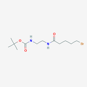 molecular formula C12H23BrN2O3 B8136838 tert-butyl N-[2-(5-bromopentanoylamino)ethyl]carbamate 