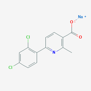 Sodium;6-(2,4-dichlorophenyl)-2-methylpyridine-3-carboxylate