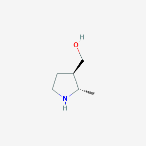 molecular formula C6H13NO B8136861 trans-(2-Methyl-pyrrolidin-3-yl)-methanol 