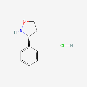 molecular formula C9H12ClNO B8136869 (S)-3-phenylisoxazolidine hydrochloride 