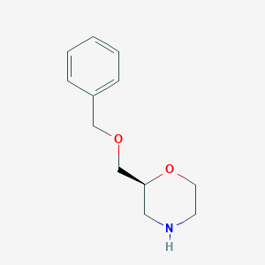 molecular formula C12H17NO2 B8136873 (S)-2-((benzyloxy)methyl)morpholine 