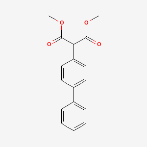 molecular formula C17H16O4 B8136922 Dimethyl 2-([1,1'-biphenyl]-4-yl)malonate 