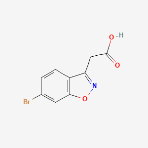 molecular formula C9H6BrNO3 B8136957 2-(6-Bromobenzo[D]isoxazol-3-YL)acetic acid 