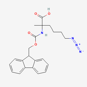 molecular formula C22H24N4O4 B8137002 6-azido-2-(9H-fluoren-9-ylmethoxycarbonylamino)-2-methylhexanoic acid 