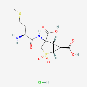 molecular formula C12H19ClN2O7S2 B8137013 Pomaglumetad methionil (hydrochloride) 