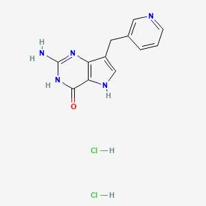 molecular formula C12H13Cl2N5O B8137014 Peldesine (dihydrochloride) 