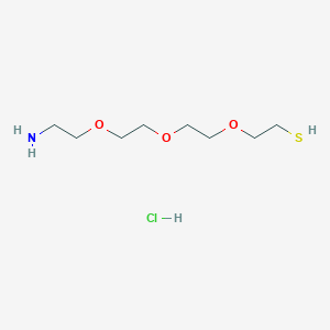 molecular formula C8H20ClNO3S B8137037 HS-PEG3-CH2CH2NH2 (hydrochloride) 
