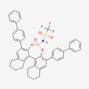 (11bS)-N-(2,6-Di([1,1'-biphenyl]-4-yl)-4-oxido-8,9,10,11,12,13,14,15-octahydrodinaphtho[2,1-d:1',2'-f][1,3,2]dioxaphosphepin-4-yl)-1,1,1-trifluoromethanesulfonamide