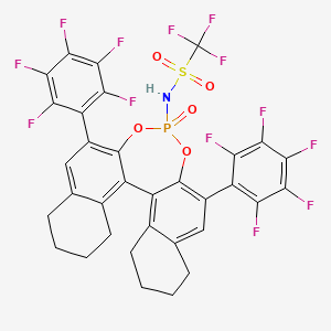 1,1,1-Trifluoro-N-((11bS)-4-oxido-2,6-bis(perfluorophenyl)-8,9,10,11,12,13,14,15-octahydrodinaphtho[2,1-d:1',2'-f][1,3,2]dioxaphosphepin-4-yl)methanesulfonamide