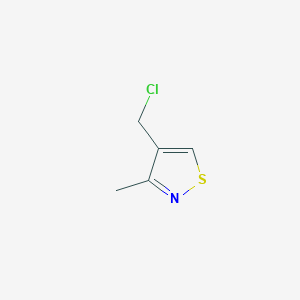 molecular formula C5H6ClNS B8137151 4-(Chloromethyl)-3-methyl-1,2-thiazole 