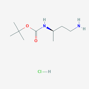 molecular formula C9H21ClN2O2 B8137191 (R)-3-Boc-amino-butylamine hydrochloride, AldrichCPR 