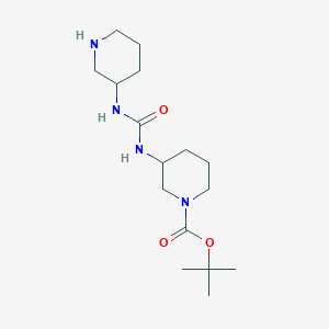 molecular formula C16H30N4O3 B8137207 Tert-butyl 3-(piperidin-3-ylcarbamoylamino)piperidine-1-carboxylate 
