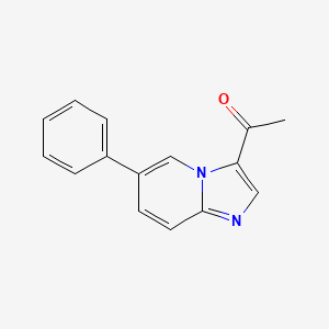 molecular formula C15H12N2O B8137274 1-(6-Phenylimidazo[1,2-a]pyridin-3-yl)ethanone 