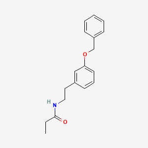 molecular formula C18H21NO2 B8137279 N-(3-(Benzyloxy)phenethyl)propionamide 