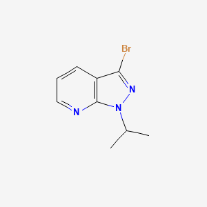 molecular formula C9H10BrN3 B8137284 3-Bromo-1-isopropyl-1H-pyrazolo[3,4-b]pyridine 