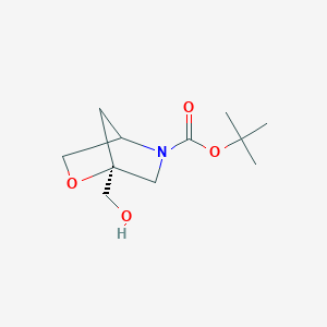 molecular formula C11H19NO4 B8137296 (1R,4R)-tert-butyl 1-(hydroxymethyl)-2-oxa-5-azabicyclo[2.2.1]heptane-5-carboxylate 