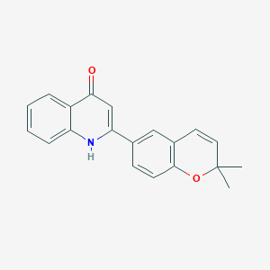 molecular formula C20H17NO2 B8137303 2-(2,2-dimethyl-2H-chromen-6-yl)quinolin-4(1H)-one CAS No. 2177266-34-9