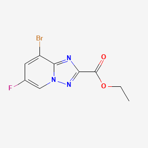 molecular formula C9H7BrFN3O2 B8137322 Ethyl 8-bromo-6-fluoro-[1,2,4]triazolo[1,5-A]pyridine-2-carboxylate 