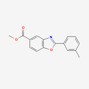 molecular formula C16H13NO3 B8137331 Methyl 2-(3-methylphenyl)-1,3-benzoxazole-5-carboxylate 