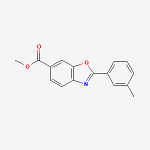 molecular formula C16H13NO3 B8137332 Methyl 2-(3-methylphenyl)-1,3-benzoxazole-6-carboxylate 