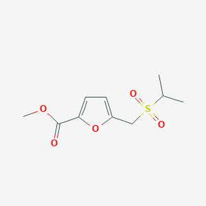 molecular formula C10H14O5S B8137338 Methyl 5-(propan-2-ylsulfonylmethyl)furan-2-carboxylate 
