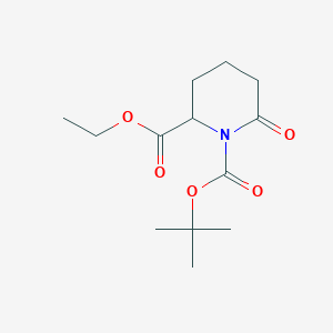 molecular formula C13H21NO5 B8137367 1-叔丁基 2-乙基 6-氧代哌啶-1,2-二羧酸酯 