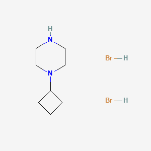 molecular formula C8H18Br2N2 B8137378 1-Cyclobutylpiperazine dihydrobromide 
