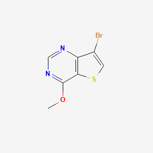 molecular formula C7H5BrN2OS B8137406 7-Bromo-4-methoxythieno[3,2-d]pyrimidine 
