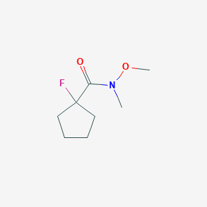 molecular formula C8H14FNO2 B8137414 1-fluoro-N-methoxy-N-methylcyclopentanecarboxamide 