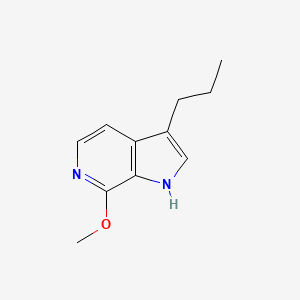 molecular formula C11H14N2O B8137445 7-methoxy-3-propyl-1H-pyrrolo[2,3-c]pyridine 