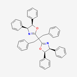 molecular formula C45H38N2O2 B8137456 (4S,4'S,5R,5'R)-2,2'-(1,3-Diphenylpropane-2,2-diyl)bis(4,5-diphenyl-4,5-dihydrooxazole) 