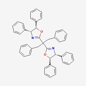 molecular formula C45H38N2O2 B8137499 (4R,4'R,5S,5'S)-2,2'-(1,3-Diphenylpropane-2,2-diyl)bis(4,5-diphenyl-4,5-dihydrooxazole) 