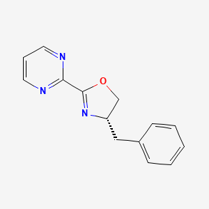 molecular formula C14H13N3O B8137505 (S)-4-Benzyl-2-(pyrimidin-2-yl)-4,5-dihydrooxazole 