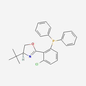 molecular formula C25H25ClNOP B8137521 (S)-4-(tert-Butyl)-2-(2-chloro-6-(diphenylphosphino)phenyl)-4,5-dihydrooxazole 