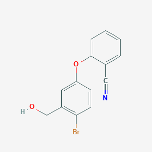 molecular formula C14H10BrNO2 B8137551 2-(4-Bromo-3-(hydroxymethyl)phenoxy)benzonitrile 