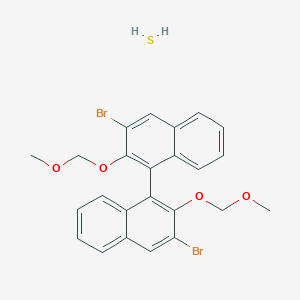 molecular formula C24H22Br2O4S B8137597 3-Bromo-1-[3-bromo-2-(methoxymethoxy)naphthalen-1-yl]-2-(methoxymethoxy)naphthalene;sulfane 