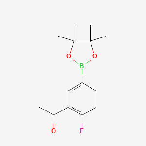molecular formula C14H18BFO3 B8137645 3-Acetyl-4-fluorophenylboronic acid pinacol ester 